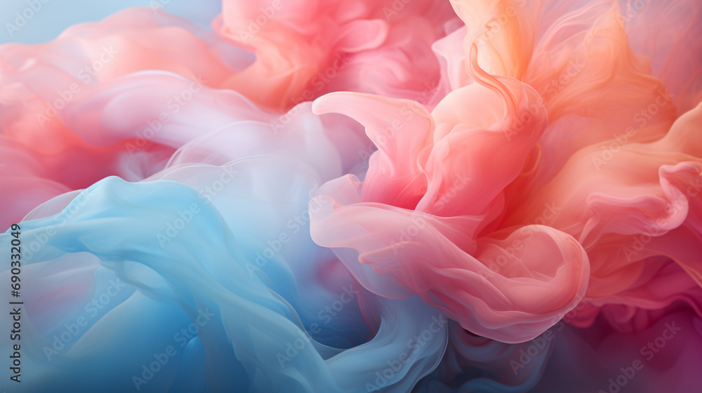 Poster abstract pastel color palette, creating a dreamlike atmosphere and invoking a sense of softness and 