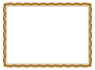 brown frame with ornament vector illustration	
