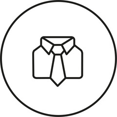 Business formal shirt vector icon (black)