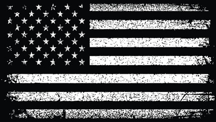 American Distressed Flag Design. USA Grunge Flag Design
