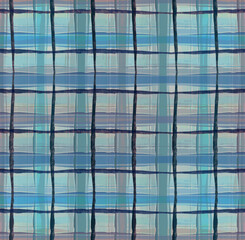 Shore Line Blue Plaid Seamless Tile