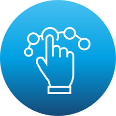 Choice vector icon, choosing an option (blue gradient)