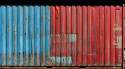 Container box in warehouse in shipping port created with Generative Ai