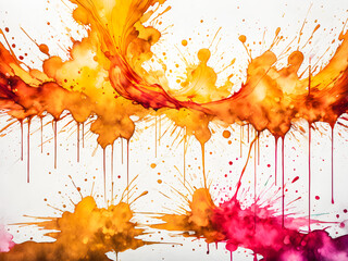 Colorful watercolor splashes on white background. Abstract background.