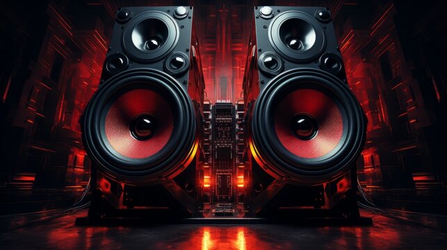 loud speakers ai generated