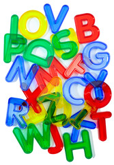 Jumble of alphabet letters