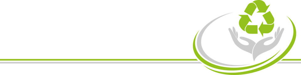 Zwei Hände und Recycling Pfeile, Recycling Pfeile, Recycling und Umwelt Hintergrund