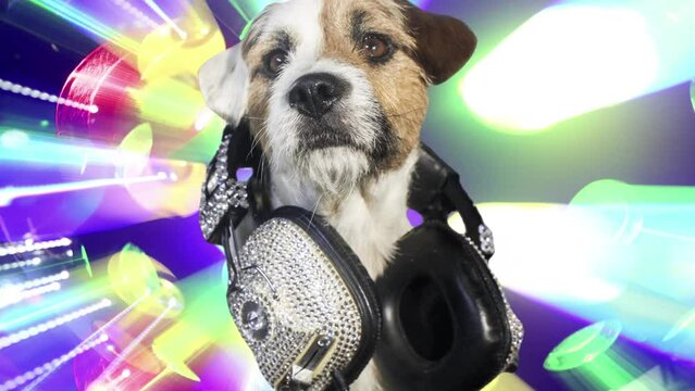 disco dog in party setting