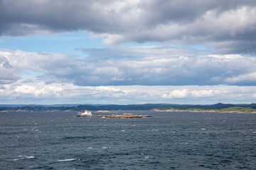 View from Danish ferry to Kristiansand in Norway