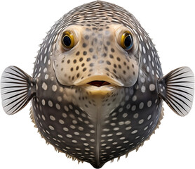 Picture of a pufferfish isolated on transparent background, png