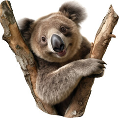Picture of a koala isolated on transparent background, png