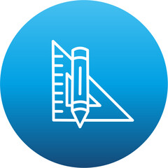 Drawing tools vector icon (blue gradient)