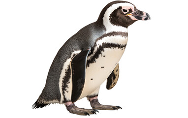 Magellanic Penguin isolated on a transparent background.
