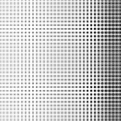 White background with black small halftone dots, design element