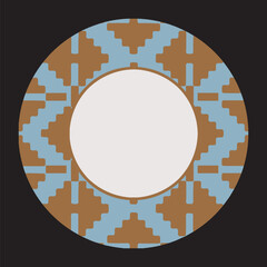 Abstract Circle Color Pattern. Round Element for Design. art wall plate   wall decor , editable background. Vector geometric plate or dish isolated. Vector illustration