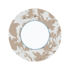 Naklejka premium Abstract floral ornament with Circle Color Pattern. Round Element for Design. Art wall plate, wall decor , editable background. Vector geometric plate or dish isolated illustration ornamental designs 