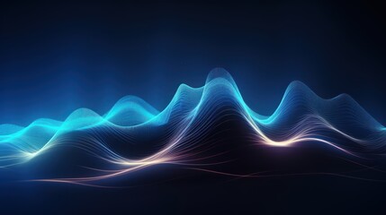 Futuristic Waves showing evolved IT Technology Background