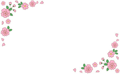 桜の花のフレーム