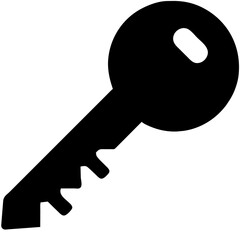 key isolated on white