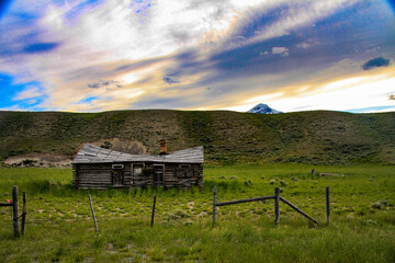 Log Cabin in Montana in Color
