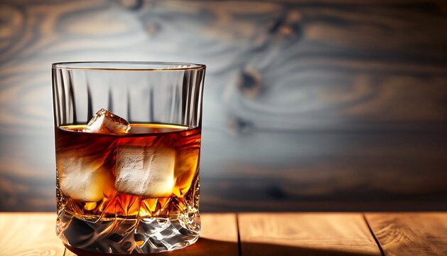 whiskey glass suitable for background or banner