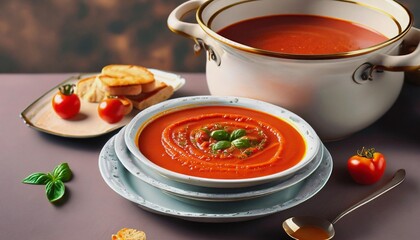 tomato soup suitable as background or banner