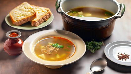 beef soup suitable as background or banner
