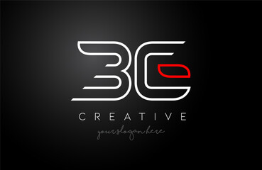 Minimalist BG bg letter logo design made of white monogram lines. Letter idea for personal or business use vector illustration.