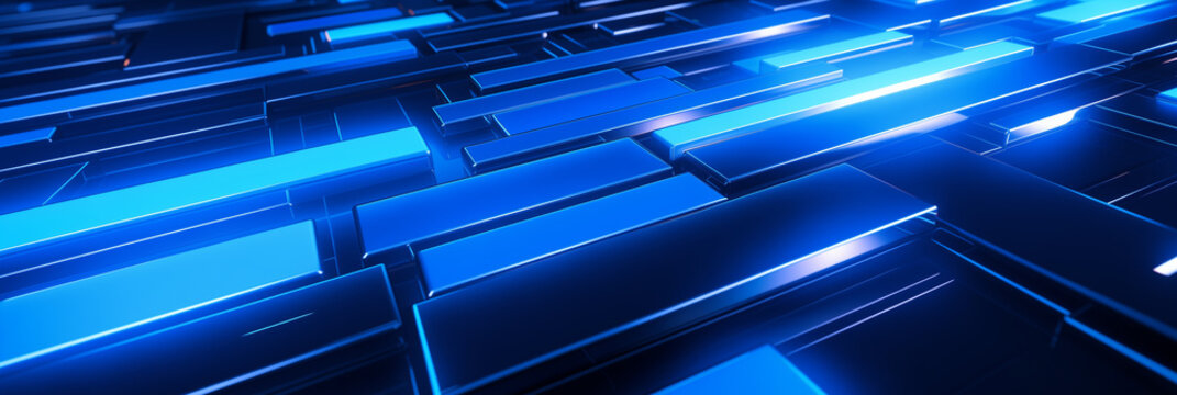 Electric Blue Bars Dynamic Background 