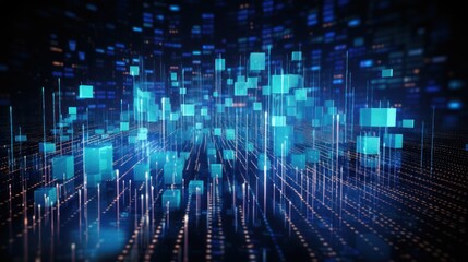 Obraz premium Big Data Integration in Abstract Beautiful Digital World