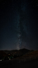 Milky Way Galaxy core over Sun Valley, Idaho