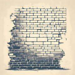 Brick Vintage Black and White Wall Effect Background