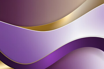 Abstract Gold Purple Background. colorful wavy design wallpaper. creative graphic 2 d illustration. trendy fluid cover with dynamic shapes flow.