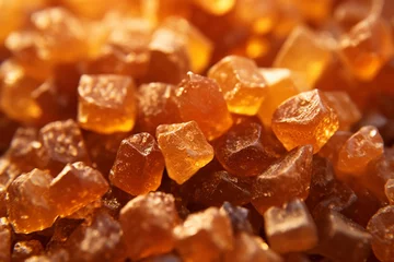 Foto op Plexiglas Orange, amber color of raw dried gum arabic pieces © artsterdam