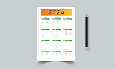 2024 Calendar Design Template