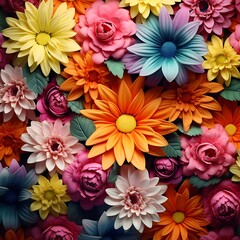 Ein schöner Hintergrund mit bunten Blumen