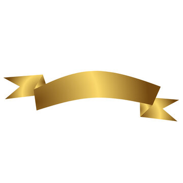 Gold ribbon banner