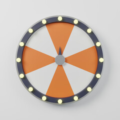 3D Spinning fortune wheel, lucky roulette, online promotion events