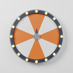 Obraz premium 3D Spinning fortune wheel, lucky roulette, online promotion events
