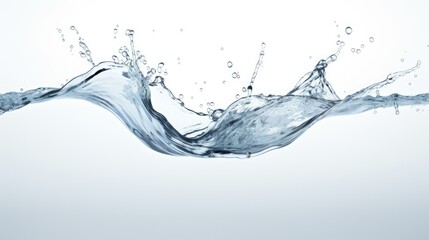 a water splash isolated on a white background, embodying the essence of a clear, fresh, and healthy drink concept.