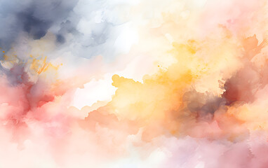 Light colored background. Watercolor wallpaper.