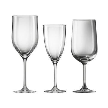 empty wine glass isolated isolated on transparent background