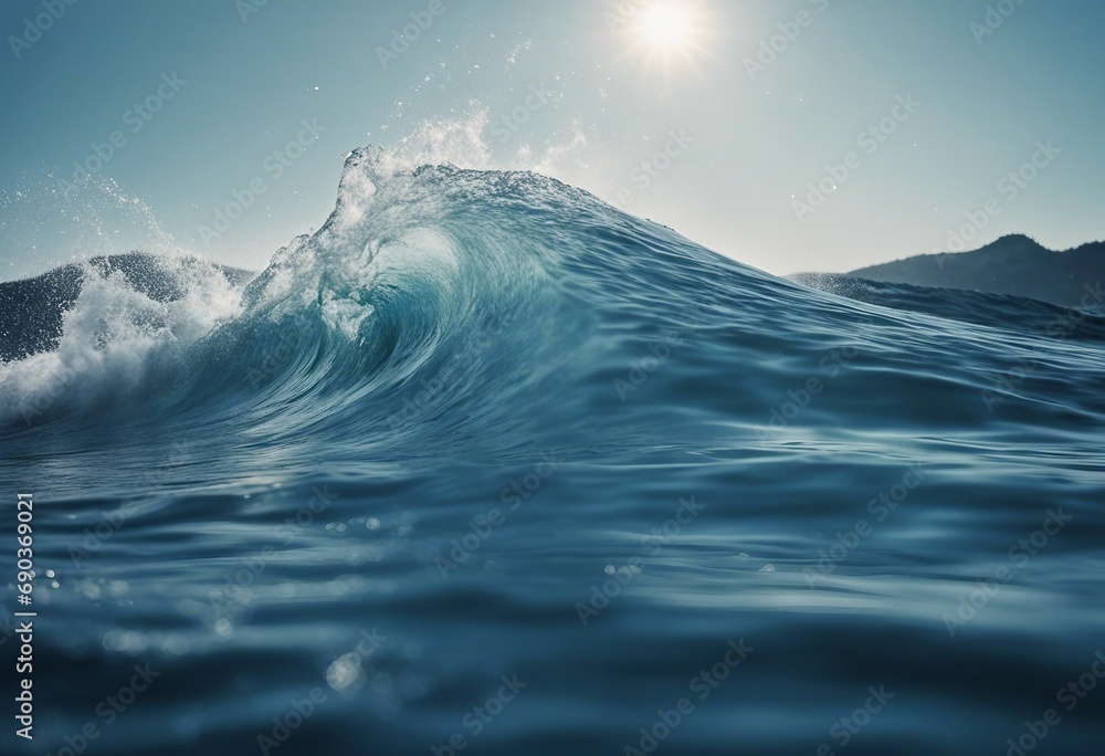 Poster water wave splash on transparent background isolated