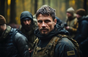 Fototapeta premium Portrait of a soldier