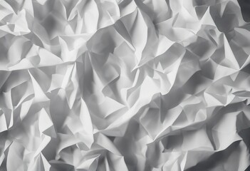 White crumpled paper background texture pattern overlay