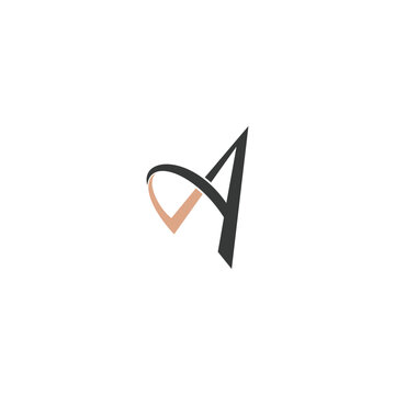 AY, YA, Abstract initial monogram letter alphabet logo design