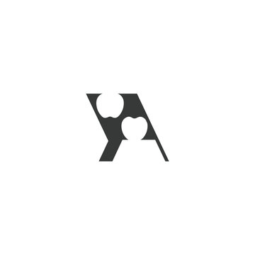 AY, YA, A and Y Abstract initial monogram letter alphabet logo design