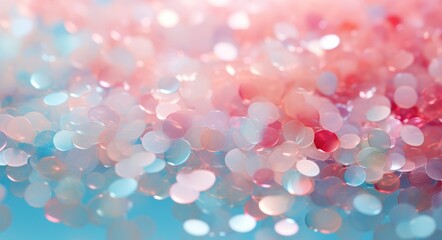 colorful and light pink and blue confetti