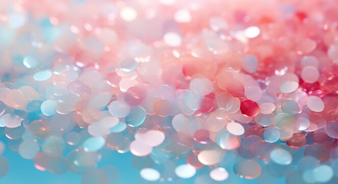 colorful and light pink and blue confetti
