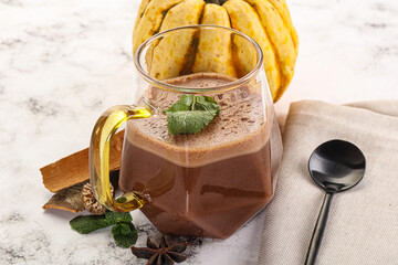 Sweet delicous chocolate mousse dessert